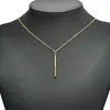 Acero Inoxidable Chapado al Vacío en Oro de 18K Colgante Irregular de Barra Larga Accesorios para Joyería de Collar Pendiente DIY Simples Venta al por Mayor Transfronterizo