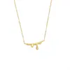 Collar de Lujo Accesible con Colgante de Titanio y Oro de 18K con Forma de Gota de Lava, Estilo Ins de Celebridad de Internet Europeo y Americano, Versátil, de Nicho, Gama Alta para Mujer
