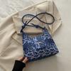 Bolso de Hombro de Lona con Estampado de Leopardo y Lazo, Textura de Moda, Nuevo para Otoño e Invierno 2025, para Viajar, Portátil bajo el Brazo, Gran Capacidad, Bolso de Mujer