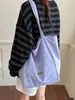 Bolsa tote dupla face com estampa floral de bolinhas branco leitoso, estilo japonês e coreano suave, bolsa de ombro versátil para estudantes universitários e compras
