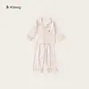 Ropa para Niños Youbao Primavera y Otoño Pijama para Niñas Conjunto de Algodón Puro Cuadros Pantalones Largos para Niños Ropa Cálida para Casa para Bebé