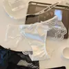 Ventas Directas de Fábrica Superventas Transfronterizos Lujo Ligero Satín Encaje Ropa Interior Femenina Estilo Puro Deseo Sexy Tanga de Corte Alto Tentación