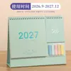 Calendário de Mesa Minimalista Estilo Morandi 2027 Ornamento de Mesa Calendário de Check-In de Autodisciplina Edição Corporativa Personalizável