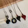 Colar Pingente Anel Chinoiserie Retrô Feminino de Alta Qualidade Acessível Luxo de Nicho Corrente Longa para Suéter Outono e Inverno Acessórios Gola Alta