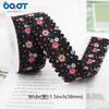 Borda de onda fita floral pequena DIY laço acessórios de cabelo florista flor embalagem chapéu de palha decorativo cinto de pano impresso