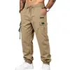 Pantalones Largos Deportivos Casuales de Trabajo para Hombre, Pesados, Microelásticos, Multibolsillos, Pierna Cónica, Transfronterizos Europeos y Americanos, para Exteriores, Entrenamiento Deportivo, Descanso