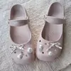 Sapatos com Buracos Girly Heart Strass Pérola Flor Laço Flor de Sapato Fivela de Sapato Fivela Decorativa Removível DIY