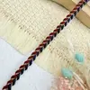 Cinta Trenzada de Hilo Dorado y Plateado Accesorios para Ropa Encaje Trenza de Espiga de 9 mm Trenza Bicolor Estilo Chanel Accesorios de Poliéster