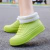 Botas de Lluvia de Estilo Japonés para Mujer, Moda de Caña Baja, Ropa Exterior Antideslizante Impermeable, Botas Cortas de Lluvia con Forro Polar, Zapatos de Goma de Suela Gruesa para Trabajo en Cocina