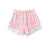Shorts de Renda de Cintura Alta Estilo Puro Desejo para Mulheres 2025 Novo Verão Roupa Exterior Feminina Calças Casuais Soltas Calções Coreanos