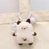Accesorios Hechos a Mano para Bolsas en Stock: Colgante de Gato Siamés Tejido a Ganchillo, Adorno de Muñeca de Hilo, Llavero Tejido