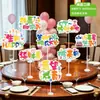 Letreros de mano para cumpleaños, decoraciones de ambiente para la fiesta del primer cumpleaños de niños, letreros de mesa, accesorios para fotos, arreglos de escena de cumpleaños