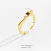 Anillo de Piedra de la Suerte Colorido de Moda y de Alta Gama con Apertura Ajustable e Índice Incrustado con Circonita para Mujer con Diseño Versátil