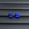 1 Nuevo Creativo Rosa Prensado Tallado Tridimensional León y Conejo Cuentas de Piedra con Agujeros Rectos para Pulsera DIY Accesorios de Cuentas