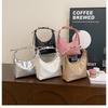 Bolso pequeño dulce portátil francés 2024 Otoño Nueva moda Estilo occidental Simple Hombro Axila Media luna