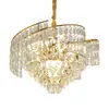 Luminária Pendente Rotativa Minimalista Moderna de Luxo Leve para Casa Sala de Estar, Sala de Jantar, Hotel, Aço Inoxidável, Comércio Transfronteiriço Lustre de Cristal