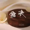Brincos Únicos de Flor Oca de Camada Dupla para Mulheres, Temperamento Fresco e Doce, Versátil, Tarraxas de Prata Esterlina 999 Cravejadas com Zircônia