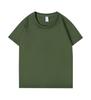 Camiseta de cuello redondo de algodón y poliéster CVC de 180 g, camiseta de manga corta con logotipo impreso, patrón impreso, camiseta 50 % algodón, 50 % poliéster.