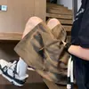 Pantalones Cortos de Trabajo con Pliegues Tie-Dye Estilo Retro Americano de Fábrica para Hombre Verano Pantalones Deportivos Vintage Sueltos Pantalones de Cinco Puntos