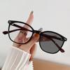 Moda Novo Espelho com Textura de Madeira Leg Round Frame Lente Anti-Luz Azul Descoloração Espelho Plano Sentido Avançado Rice Nail Armação de Óculos Fashion para Mulheres