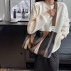 Bolsa Tote Feminina Grande Capacidade 2025 Verão Nova Bolsa de Mão Casual para Trabalho Moda Bolsa de Estudos Bolsa de Ombro
