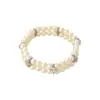 Pulsera de Doble Capa con Perlas y Zirconias Europeas y Americanas Transfronterizas con un Diseño Único, Joyería de Mano Exquisita y Versátil para Mujeres