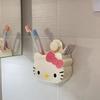 Ins Cute KT Cat Banheiro Furo-livre Caixa de armazenamento de parede Desenho animado Armazenamento Pasta de dentes Escova de dentes Caixa de armazenamento de parede