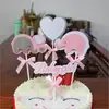 Nueva Decoración de Estrella Arcoíris Colorida Fiesta de Cumpleaños Boda Temática Postre Pastel Decoración de Tarjeta