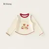 [Coleção de Camisetas de Manga Longa para Meninas] Camisetas Estilosas de Base para Crianças Primavera e Outono Tops de Outono Estilo Coreano para Bebês