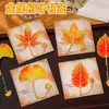 Marcador de Página Metálico Hoja de Arce, Marcador de Lectura Creativo con Forma Especial de Hoja de Ginkgo, Clip para Páginas de Libros, Marcador de Estudiante Exquisito y de Alta Gama
