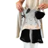 Conjunto de Roupa de Primavera para Meninas: Calça Pantalona Infantil de Bolinhas com Laço e Sino e Body Falso de Manga Longa para Bebê, Estiloso e na Moda
