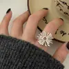 Dulce Anillo de Fuegos Artificiales de Múltiples Capas, Femenino y Versátil, Anillo Abierto Personalizado Apilable, Tendencia de Anillo de Dedo Índice Nicho Estilo Ins