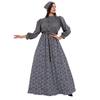 Amazon 2025 Novo Vestido de Corte Europeu Roupas Retrô Medievais Vestido Vapor Floral Floral Fazenda Colonial