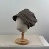 Sombrero Coreano de Ala Corta Fruncido Simple Versátil Tipo Cubo Nuevo Pequeño de Nicho Estilo Perezoso Circunferencia de Cabeza Grande Hace que la Cara se Vea Más Pequeña Sombrero para Cubrir la Cabeza