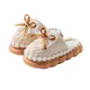 Pantuflas de Algodón con Lazo Dulce para Mujer para Otoño e Invierno para Uso Doméstico en Interiores, Dormitorio, Más Felpa, Suela Gruesa, Cálidas, Pantuflas de Confinamiento