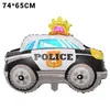 Balão de filme de alumínio de carro de desenho animado grande em formato especial, engenharia, caminhão, escavadeira, empilhadeira, balão, veículo, tema, decoração