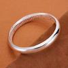 Pulsera de sutra de corazón de plata gruesa bañada en cobre blanco, método antiguo, herencia, esmerilada, cerrada, sólida, de moda, para todo tipo de combinaciones, transmisión en vivo para distribución