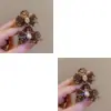 Grampo Lateral Exquisito Grampo para Cabelo Quebrado Grampo de Cabelo Enfeite de Cabeça Strass Laço Grampo Princesa Pequeno Grampo de Cabelo