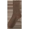 Meias Meia-calça Feminina Primavera e Outono Cor Sólida Marrom Simples Renda de Cogumelo Meia-calça Solta de Cano Médio para Outono e Inverno Meias Empilhadas para Mulheres
