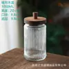 American Acacia Wood Carved Mason Storage Jar Cozinha Selada Coarsegment Garrafa Selada Transparente Mason Garrafa De Vidro Selada