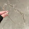 Faixa de Cabelo com Toque de Luxo de Fada, Versátil para Sair, Estilo Pequeno e Perfumado, Envoltório de Folha de Cristal, Penteado Francês de Luxo Leve