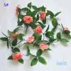 Simulación Guirnalda de Flores de Rosa Flores Artificiales Flores Falsas Simulación Planta Guirnalda Ratan Decoración Accesorios Fotografía Boda Venta al Mayoreo