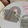 Caja de Flores de Mano para el Día de San Valentín Caja de Arreglo Floral Corazón Plateado Caja de Empaque para Ramo de Rosas Individual Bolso con Forma de Corazón