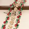 Cadena de código de fantasía con diamantes de imitación directa de fábrica, cadena de color ojo de caballo, cadena de flores, cadena de diamantes de cristal, accesorios de joyería, materiales decorativos