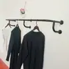 Barra de Secado de Ropa Montada Lateralmente para Balcón, Uso Doméstico Colgador de Ropa Montado Lateralmente, Barra Fija de Armario Montada Lateralmente, Barra de Secado de Ropa Montada en la Pared