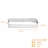 Anillo rectangular para tarta de acero inoxidable 430 con punzonado y molde de anillo de mousse perforado de 2.5 CM de largo Horneado francés
