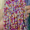 Cuentas redondas de concha de agua dulce natural de 3 mm, cuentas sueltas, semiterminadas, hechas a mano, para pulseras, collares y pendientes, accesorios de joyería.