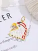 Colar com Pingente de Coração da Bandeira Americana Pulseira Charms Acessórios Chaveiro Materiais Águia Estátua da Liberdade Pingente