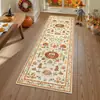 Felpudo de cocina de estilo étnico transfronterizo, impermeable, resistente al aceite y antideslizante, plegable, alfombra de tira larga de cachemira sintética para entrada o pasillo