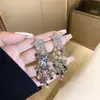 Pendientes de Borla de Cristal de Diamante y Perla para Mujer, Pendientes Largos Elegantes de Lujo Ligero, Pendientes de Diseño Retro de Gama Alta